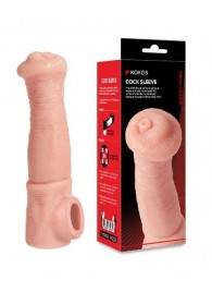 Телесная фантазийная насадка на член Cock Sleeve Size L - KOKOS - в Челябинске купить с доставкой