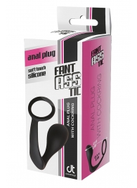 Черное эрекционное кольцо с анальной пробкой Anal Plug With Cockring - Dream Toys - в Челябинске купить с доставкой