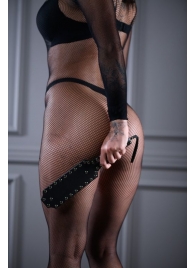 Кожаная шлепалка Sex Game с заклепками - 33 см. - БДСМ Арсенал - купить с доставкой в Челябинске