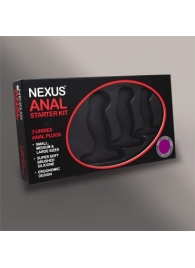 Набор из 3 массажеров простаты чёрного цвета NEXUS ANAL STARTER KIT - Nexus Range - в Челябинске купить с доставкой