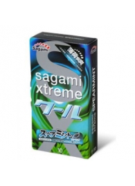 Презервативы Sagami Xtreme Mint с ароматом мяты - 10 шт. - Sagami - купить с доставкой в Челябинске