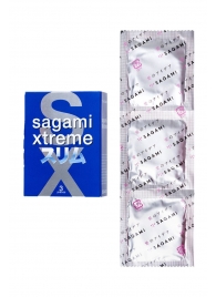 Розовые презервативы Sagami Xtreme FEEL FIT 3D - 3 шт. - Sagami - купить с доставкой в Челябинске