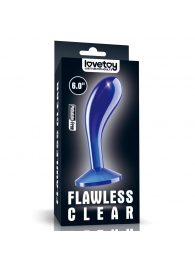 Синяя анальная втулка Flawless Clear Prostate Plug 6.0 - 15 см. - Lovetoy - в Челябинске купить с доставкой