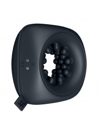 Черный мужской вибромассажер Ring Stroker - Satisfyer - в Челябинске купить с доставкой