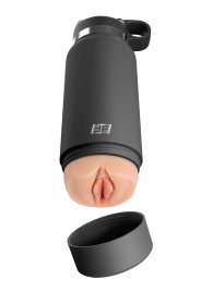 Серый мастурбатор в виде бутылки F*ck Flask - Pipedream - в Челябинске купить с доставкой