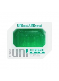 Зеленый мастурбатор-стимулятор Tenga Uni Emerald - Tenga - в Челябинске купить с доставкой