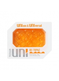 Оранжевый мастурбатор-стимулятор Tenga Uni Topaz - Tenga - в Челябинске купить с доставкой