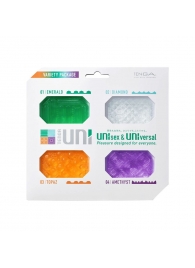 Набор из 4 мастурбаторов-стимуляторов Tenga Uni Variety Pack - Tenga - в Челябинске купить с доставкой