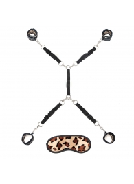 Леопардовая фиксация на матрас для рук и ног Classic Bedspreader - Lux Fetish - купить с доставкой в Челябинске