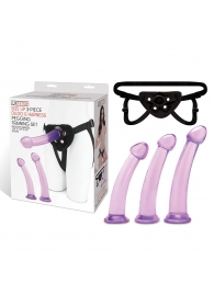 Тренировочный набор с тремя насадками Pegging Training Set - Lux Fetish - купить с доставкой в Челябинске