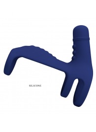 Синяя вибронасадка на пенис Vibrating Penis Sling - Baile - в Челябинске купить с доставкой