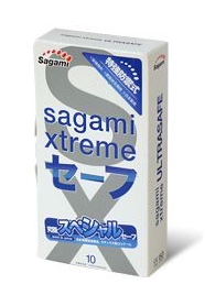 Презервативы Sagami Xtreme Ultrasafe с двойным количеством смазки - 10 шт. - Sagami - купить с доставкой в Челябинске