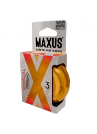 Презервативы анатомической формы Maxus Sensual - 3 шт. - Maxus - купить с доставкой в Челябинске