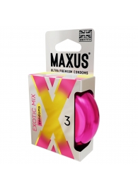Ароматизированные презервативы Maxus Exotic Mix - 3 шт. - Maxus - купить с доставкой в Челябинске