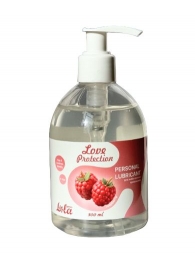 Лубрикант на водной основе Love Protection Raspberry с ароматом малины - 300 мл. - Lola Games - купить с доставкой в Челябинске