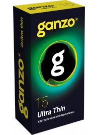 Прозрачные ультратонкие презервативы Ganzo Ultra thin - 15 шт. - Ganzo - купить с доставкой в Челябинске