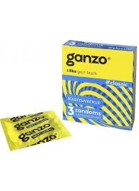 Классические презервативы с обильной смазкой Ganzo Classic - 3 шт. - Ganzo - купить с доставкой в Челябинске