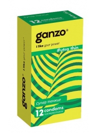Ультратонкие презервативы Ganzo Ultra thin - 12 шт. - Ganzo - купить с доставкой в Челябинске
