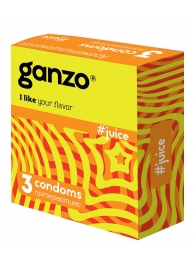 Ароматизированные презервативы Ganzo Juice - 3 шт. - Ganzo - купить с доставкой в Челябинске