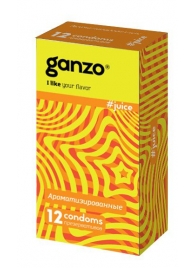 Ароматизированные презервативы Ganzo Juice - 12 шт. - Ganzo - купить с доставкой в Челябинске
