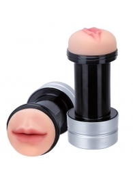Двусторонний мастурбатор REALSTUFF 2 IN 1 HUMMER MOUTH   VAGINA - ротик и вагина - Dream Toys - в Челябинске купить с доставкой