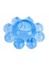 Голубая гелевая насадка-цветок - Toyfa Basic - в Челябинске купить с доставкой