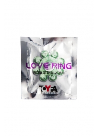 Зеленое эрекционное кольцо-цветок - Toyfa Basic - в Челябинске купить с доставкой