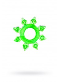 Зеленое эрекционное кольцо-звезда - Toyfa Basic - в Челябинске купить с доставкой