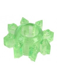 Зеленое эрекционное кольцо-звезда - Toyfa Basic - в Челябинске купить с доставкой