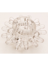 Прозрачное гелевое эрекционное кольцо с шипиками - Toyfa Basic - в Челябинске купить с доставкой