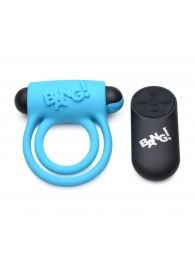 Голубое эрекционное виброкольцо 28X Remote Control Vibrating Cock Ring   Bullet - XR Brands - в Челябинске купить с доставкой