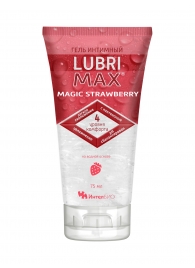 Интимный гель-смазка на водной основе Lubrimax Magic Strawberry - 75 мл. - ИнтелБИО - купить с доставкой в Челябинске
