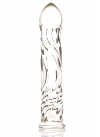 Стеклянный фаллоимитатор  Волна  - 17 см. - Sexus