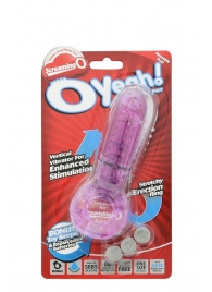 Фиолетовое эрекционное кольцо с вибрацией и пальчиком OYEAH PURPLE - Screaming O - в Челябинске купить с доставкой