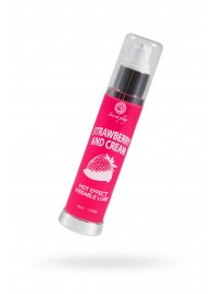 Массажное масло 2-в-1 с разогревающим эффектом и вкусом клубники со сливками - 50 мл. - Secret Play - купить с доставкой в Челябинске