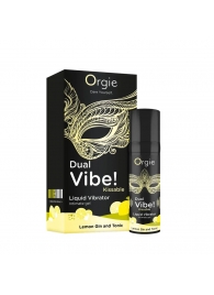 Съедобный жидкий вибратор Dual Vibe! со вкусом лимонного джина с тоником - 15 мл. - ORGIE - купить с доставкой в Челябинске