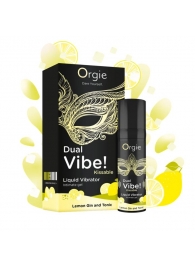 Съедобный жидкий вибратор Dual Vibe! со вкусом лимонного джина с тоником - 15 мл. - ORGIE - купить с доставкой в Челябинске