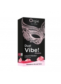 Съедобный жидкий вибратор Dual Vibe! со вкусом клубничного джина с тоником - 15 мл. - ORGIE - купить с доставкой в Челябинске