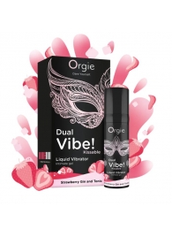 Съедобный жидкий вибратор Dual Vibe! со вкусом клубничного джина с тоником - 15 мл. - ORGIE - купить с доставкой в Челябинске