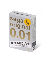 Презервативы Sagami Original 0.01 L-size увеличенного размера - 2 шт. - Sagami - купить с доставкой в Челябинске