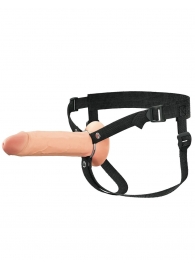 Полый страпон на ремнях 8’’ Hollow Silicone Strap-on - Pipedream - купить с доставкой в Челябинске