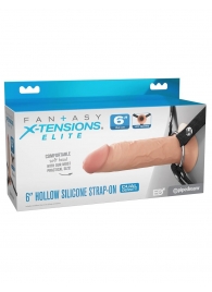 Полый страпон на ремнях 6’’ Hollow Silicone Strap-on - Pipedream - купить с доставкой в Челябинске
