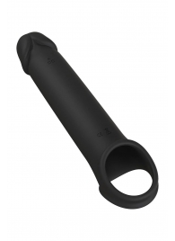 Черная насадка-удлинитель с вибрацией Vibrating Extender With Remote - Dream Toys - в Челябинске купить с доставкой