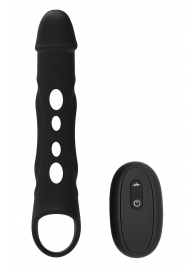 Черная насадка-удлинитель Vibrating Extender With Remote с вибрацией - Dream Toys - в Челябинске купить с доставкой