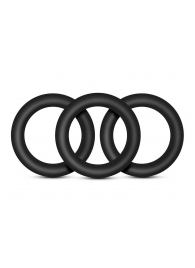 Набор из 3 черных эрекционных колец Black Small Penis Rings - Blush Novelties - в Челябинске купить с доставкой