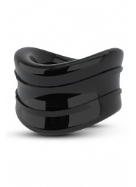 Черное эрекционное кольцо на мошонку Beef Ball Stretcher Snug - Blush Novelties - в Челябинске купить с доставкой