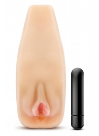 Мастурбатор-вагина с вибрацией Soft   Wet Natasha Realistic Beige Masturbator - Blush Novelties - в Челябинске купить с доставкой