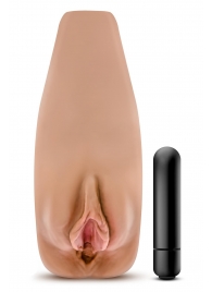 Маструбатор-вагина с вибрацией Soft   Wet Renata Realistic Tan Masturbator - Blush Novelties - в Челябинске купить с доставкой