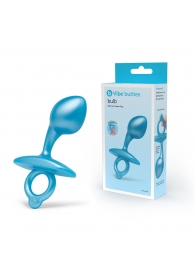 Голубая анальная пробка для массажа простаты Bulb Silicone Prostate Plug - 10,7 см. - b-Vibe - в Челябинске купить с доставкой