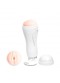 Мастурбатор-вагина Flora White с присоской и 12 режимами вибрации - Baile - в Челябинске купить с доставкой
